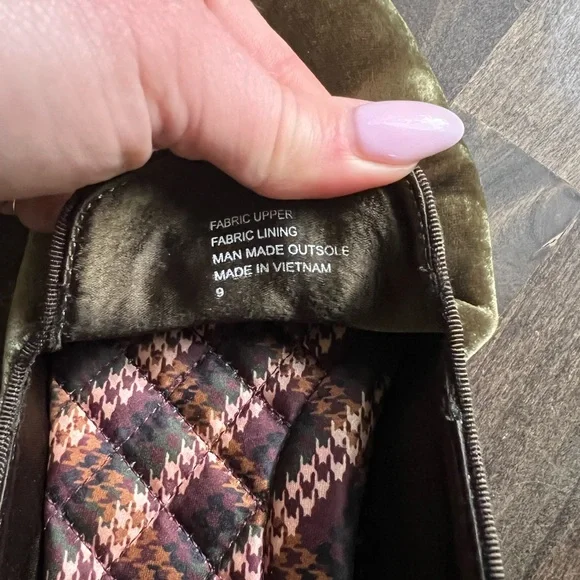 Olive Green Velvet Birdies - Picture 6 of 6